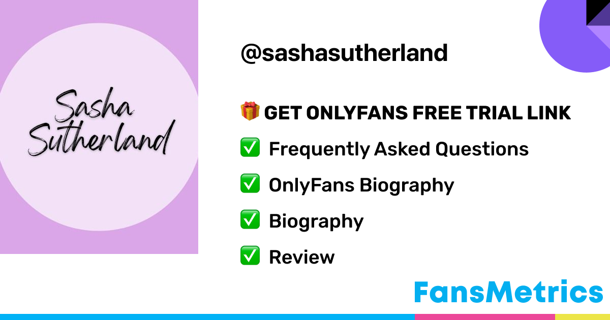 Sasha Sutherland - Sashasutherland OnlyFans Leaked
