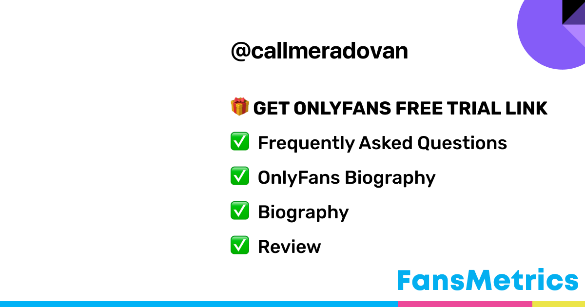 callmeradovan OnlyFans - Free Trial - Photos - Socials | FansMetrics.com